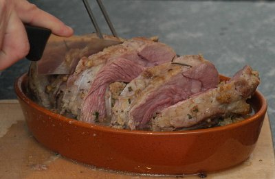 Kalbsbrust mit Kräuterfüllung
